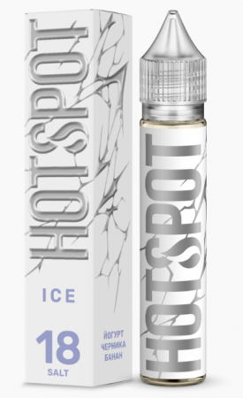 Жидкость HOTSPOT Ice 30ml 18mg S (Ледяной Йогурт черника банан, Light)