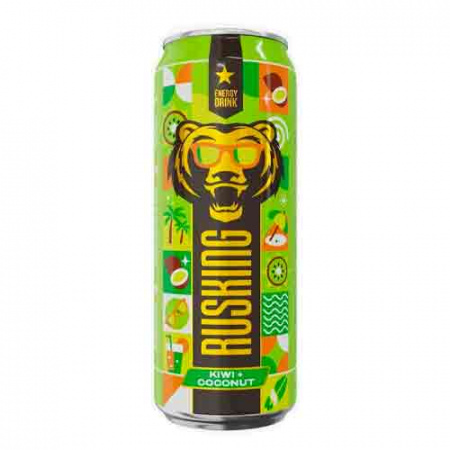 Энергетик RUSKING 0.45л  Ж/Б (Kiwi Coconut)