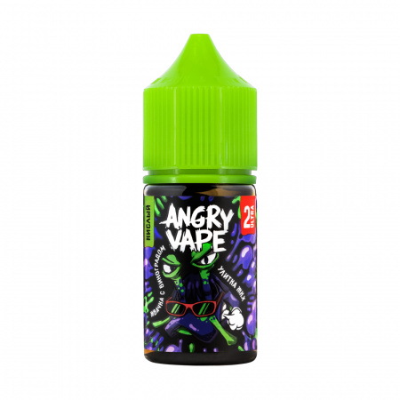 Жидкость Angry Vape salt 30ml 50mg (2 Ultra) Sour (Улитка ЖКХ (Жвачка с виноградом), Hard)