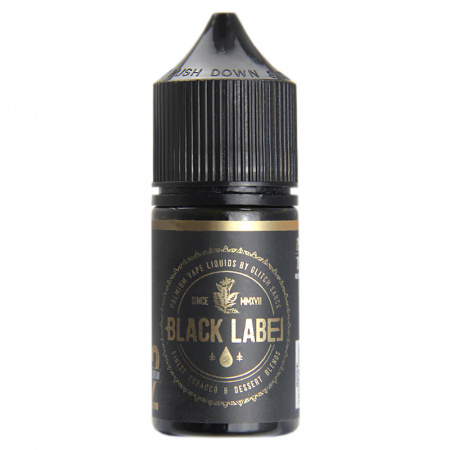 Жидкость Black Label salt 30ml 20mg (№2 Neapolitan Ice Cream (неаполитанское мороженое), Light)
