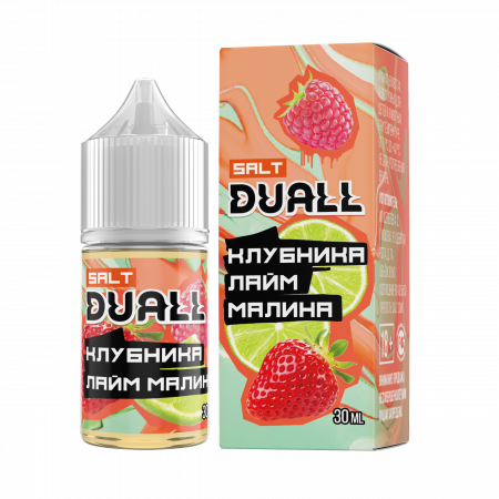 Жидкость Duall salt 30ml HARD 50mg (Клубника Лайм Малина, Hard)