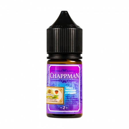 Жидкость Chappman salt 30ml 20mg (Табак с ментолом ягодами, Light)